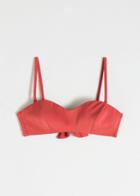 Other Stories Tie Bikini Bandeau Top - Red