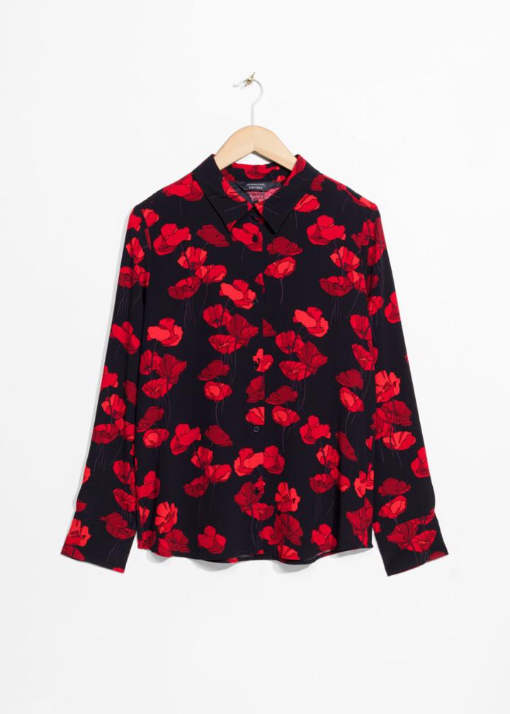Other Stories Button Down Blouse - Black