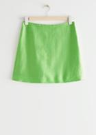 Other Stories Linen Mini Skirt - Green