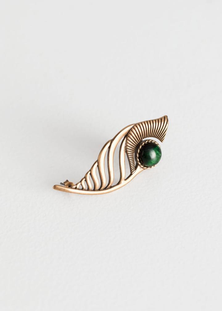 Other Stories Cutout Shell Ear Cuff - Gold