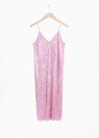 Other Stories Metallic Sheen Dress - Pink