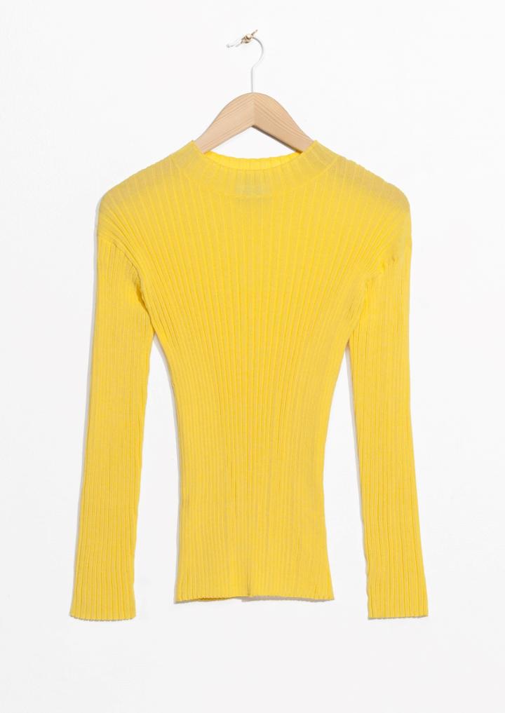 Other Stories Fitted Mock Neck Top