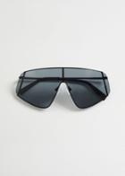 Other Stories Rectangular Shield-style Sunglasses - Black