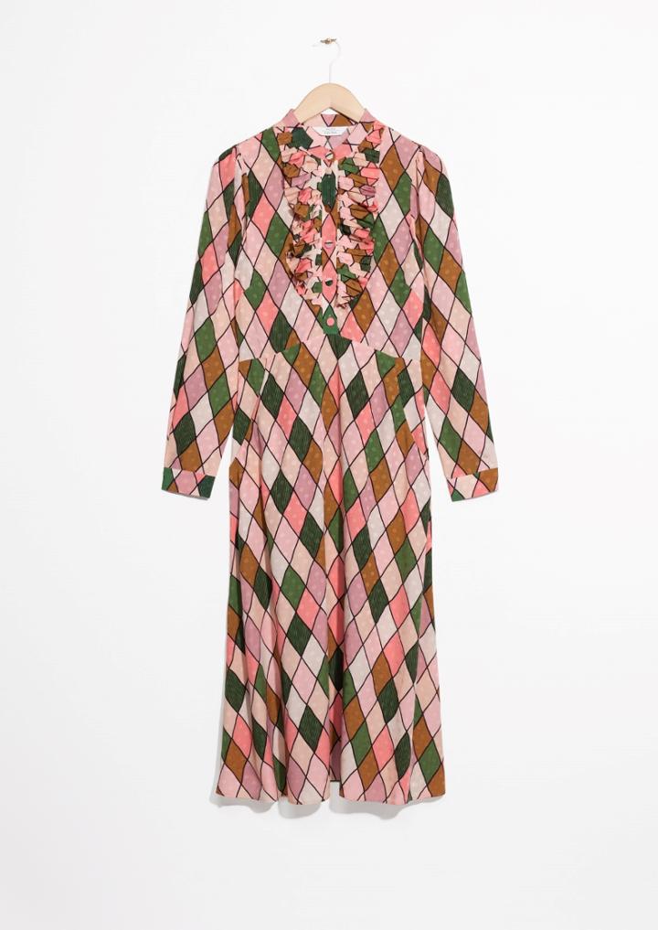 Other Stories Ascot Ruffle Midi Dress
