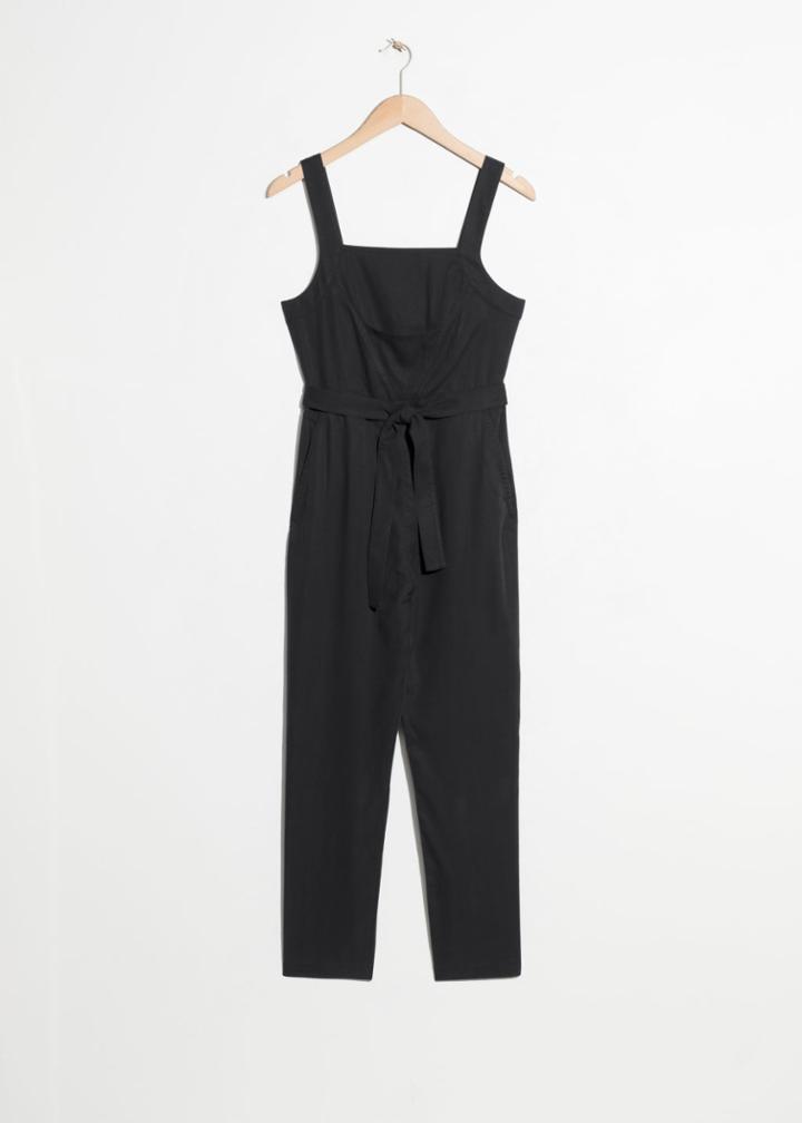 Other Stories Belted Overall Jumpsuit - Black