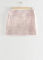 Other Stories Fitted Tweed Mini Skirt - Pink