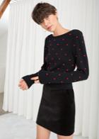 Other Stories Polka Dot Bobble Sweater - Black