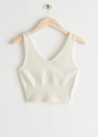 Other Stories Knitted Crop Top - White