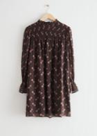 Other Stories Printed Smock Dress - Brown
