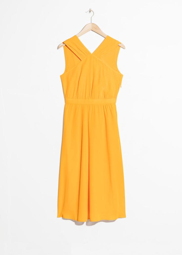 Other Stories Cross Front Dress - Yellow