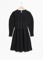 Other Stories Fit And Flare Dress - Black