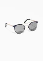 Other Stories Metal Frame Aviator Sunglasses - Blue