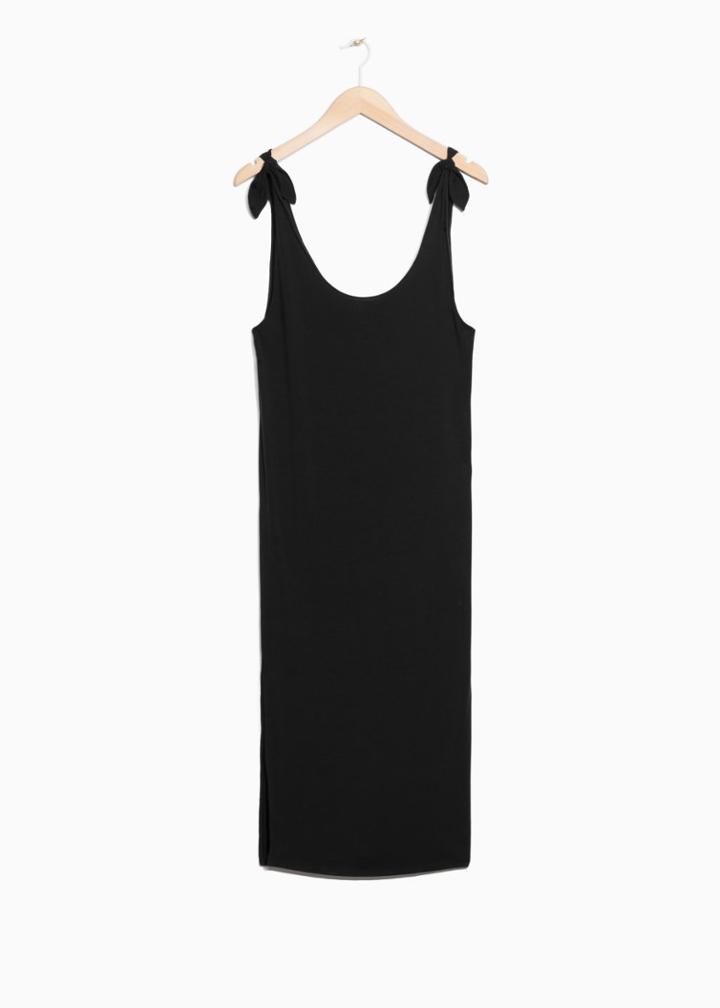 Other Stories Tie Shoulder Dress - Black