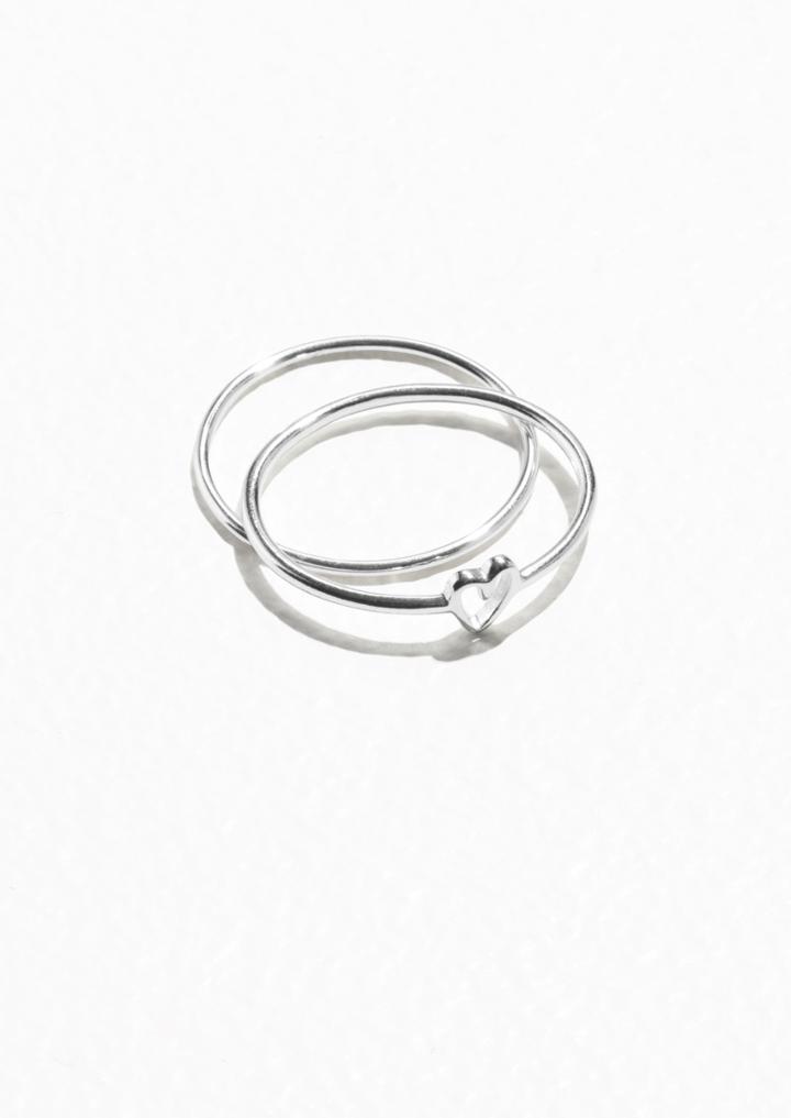 Other Stories Sterling Silver Heart Ring