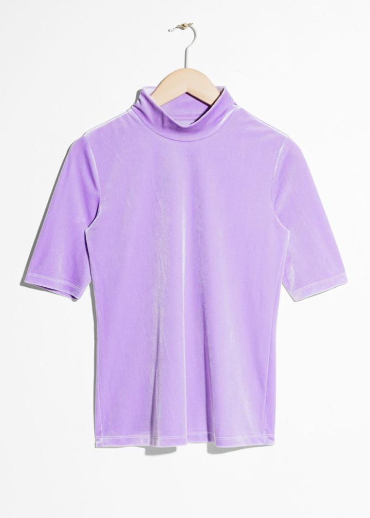 Other Stories Velvet Top - Purple