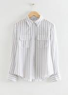 Other Stories Classic Mulberry Silk Shirt - White