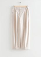 Other Stories Tapered High Waist Trousers - Beige
