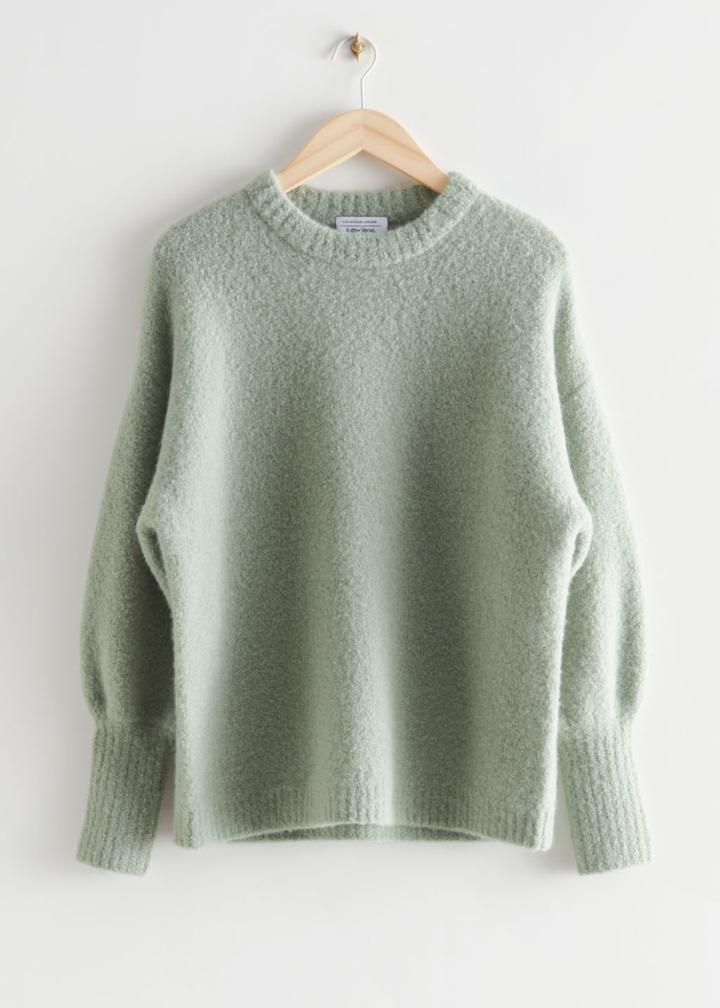 Other Stories Oversized Alpaca Knit Sweater - Green