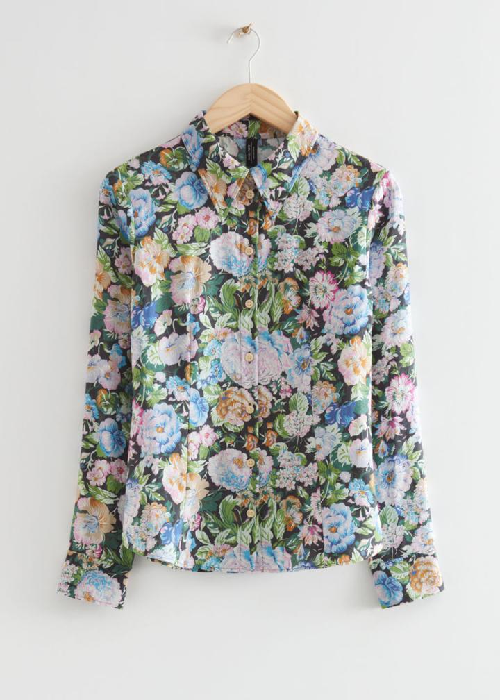 Other Stories Printed '70s Style Shirt - Black
