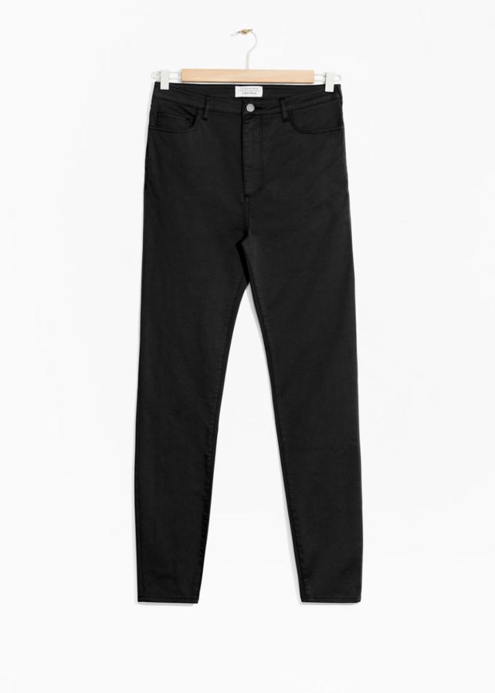 Other Stories High Waist Twill Trouser - Black