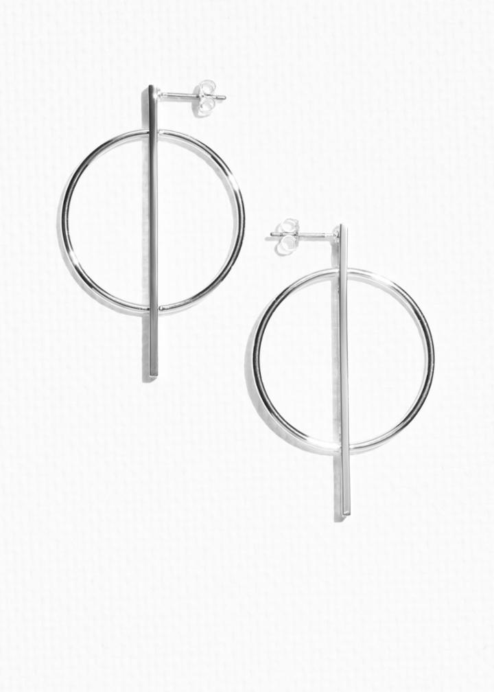 Other Stories Geometric Shapes Earrings - Silver