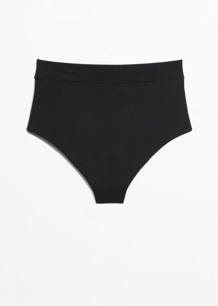 Other Stories High Waist Bikini Bottoms - Black