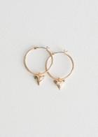 Other Stories Shark Tooth Hoop Earrings - Gold