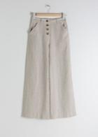 Other Stories High Waisted Linen Flared Trousers - Beige