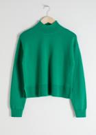 Other Stories Wool Blend Mock Neck Sweater - Green