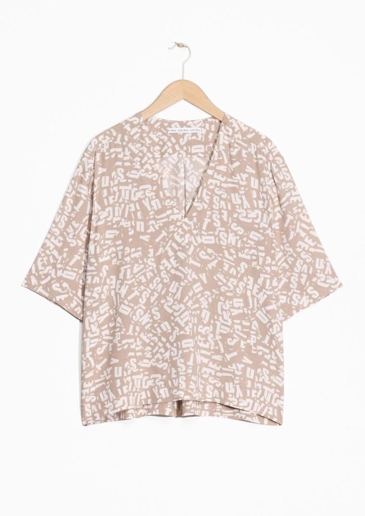 Other Stories Collage Letters Print Top