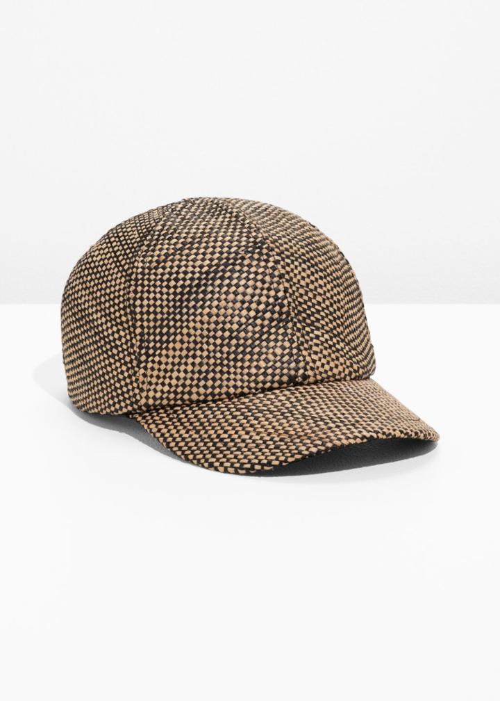 Other Stories Straw Cap - Black