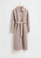 Other Stories Relaxed Wool Blend Coat - Beige