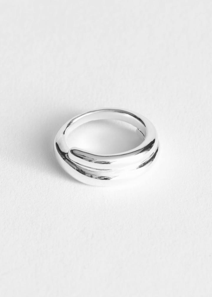 Other Stories Spiral Wrap Ring - Silver