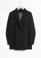 Other Stories Double-breasted Blazer - Black