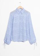 Other Stories Billowy Jacquard Blouse - Blue