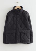 Other Stories Wave Quilted Jacket - Black