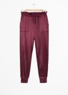 Other Stories Satin Joggers - Red