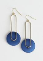 Other Stories Hanging Duo Shape Earrings - Blue