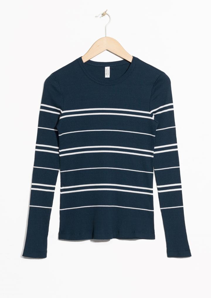 Other Stories Striped Long Sleeve Shirt