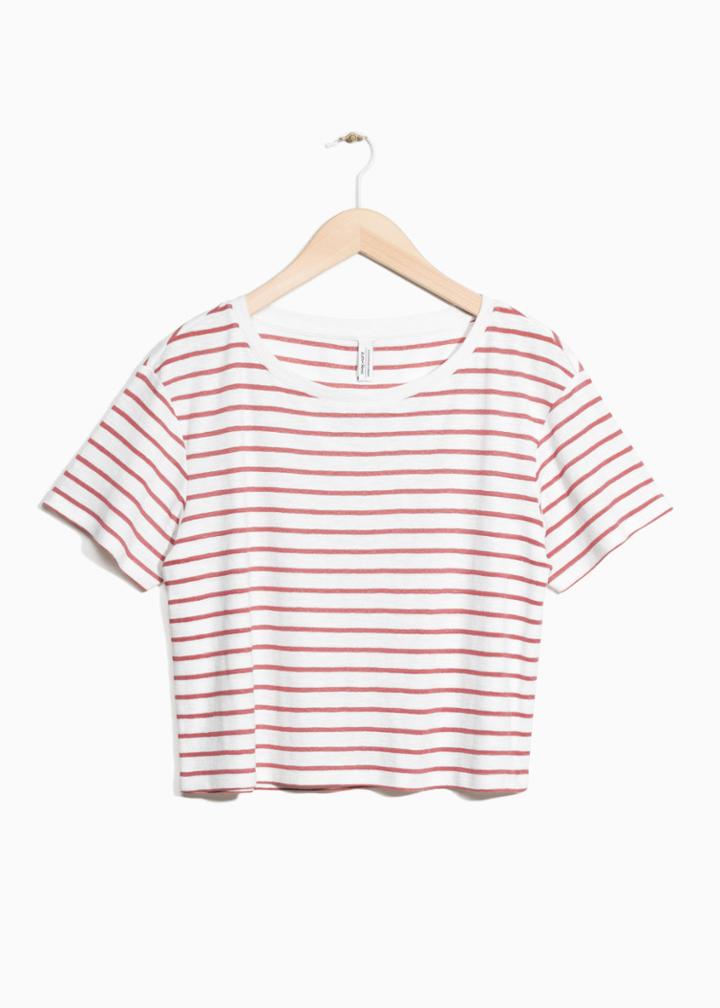 Other Stories Stripe Cotton Shirt - Pink