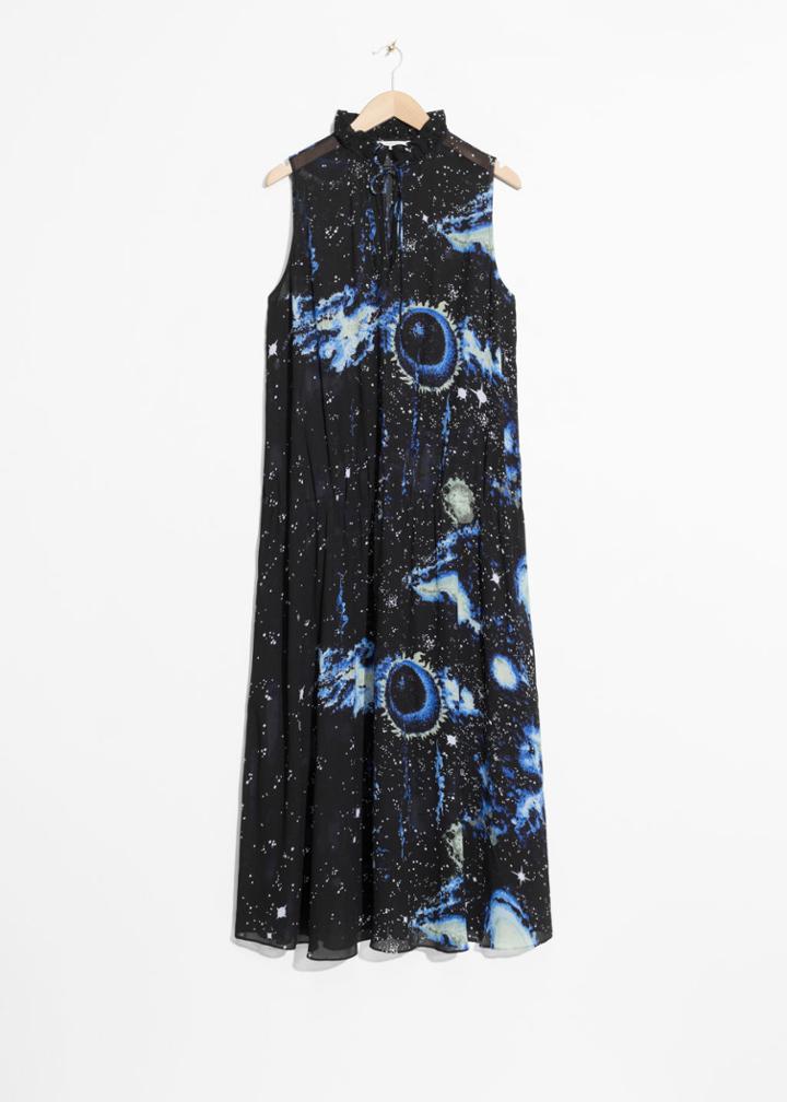 Other Stories Galaxy Print Dress - Black