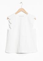 Other Stories Scalloped Blouse - White