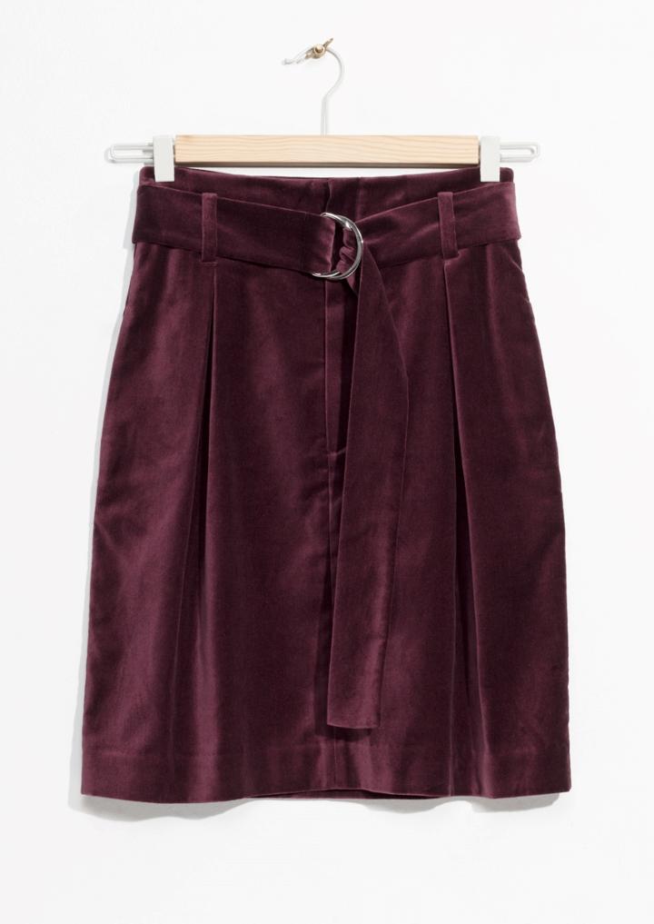 Other Stories Velvet Skirt