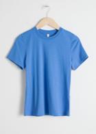 Other Stories Organic Cotton Jersey T-shirt - Blue