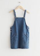 Other Stories Dungaree Mini Dress - Blue