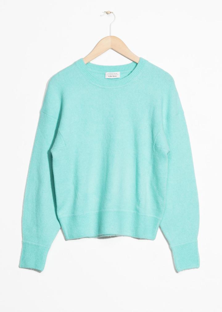 Other Stories Crewneck Sweater - Turquoise
