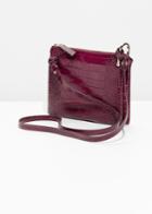 Other Stories Croco Leather Shoulder Bag - Red