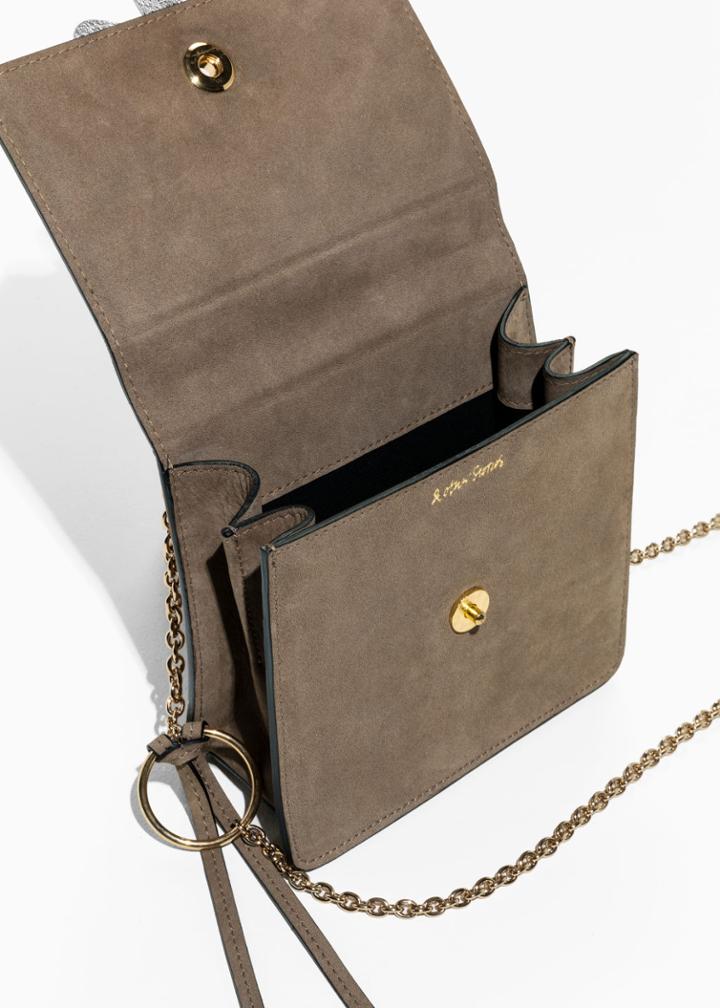 Other Stories Daisy Mini Suede Bag - Beige