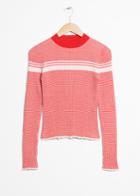 Other Stories Striped Melange Top - Red