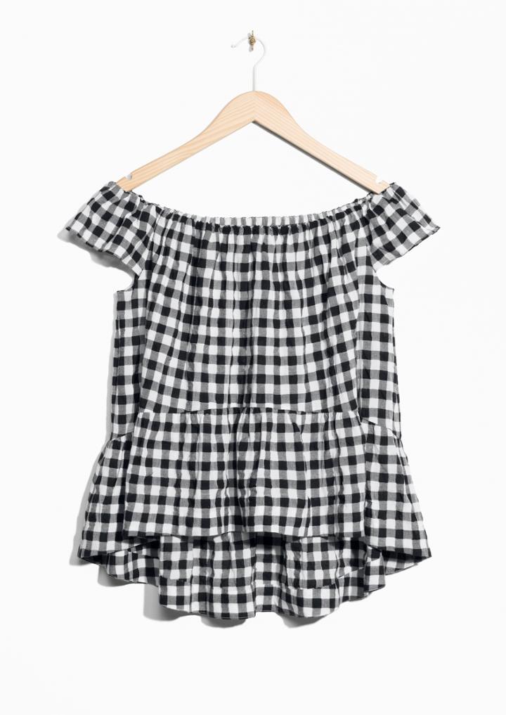 Other Stories Checkered Top
